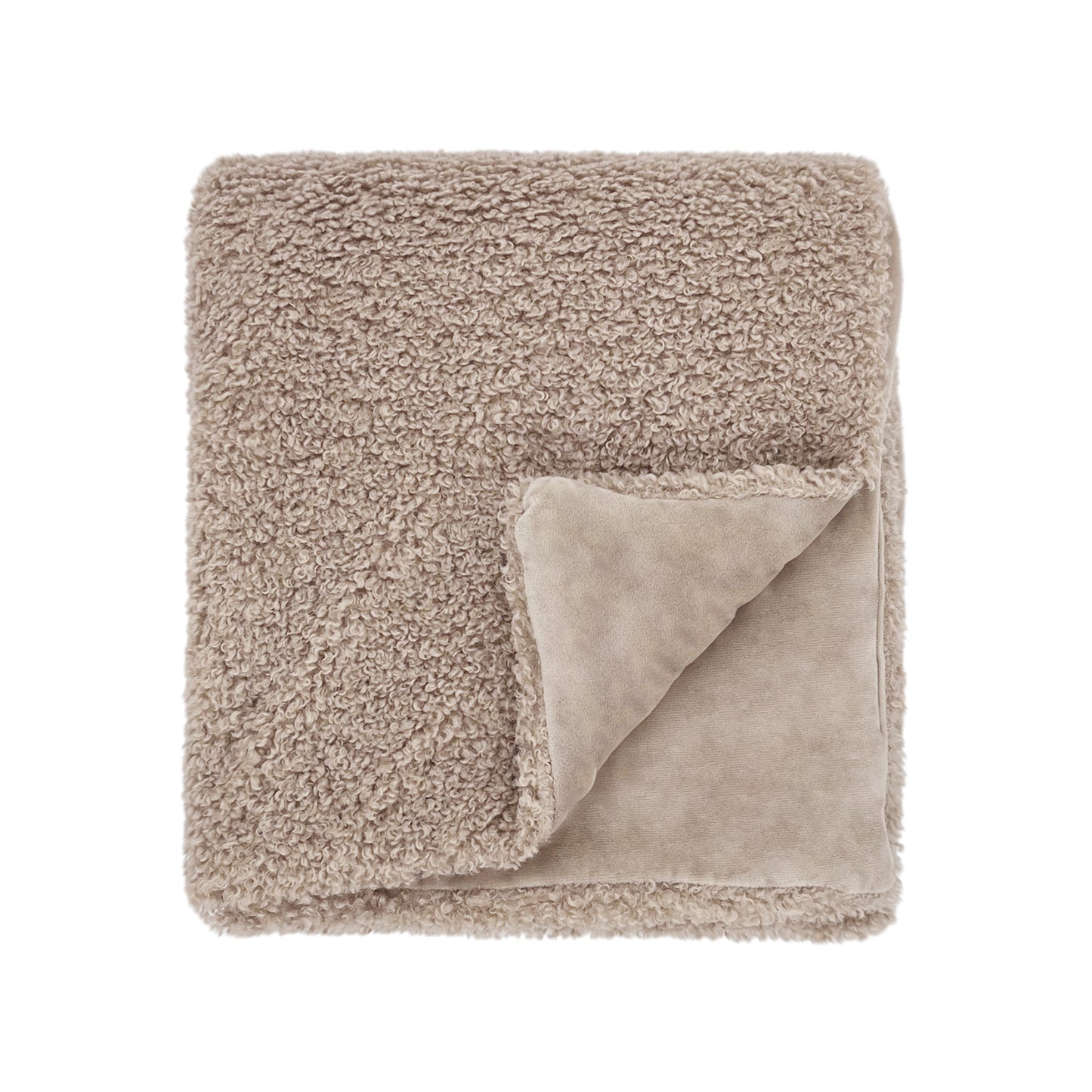 The Mood Teddy Faux Fur Throw, 50x60 in., Tan