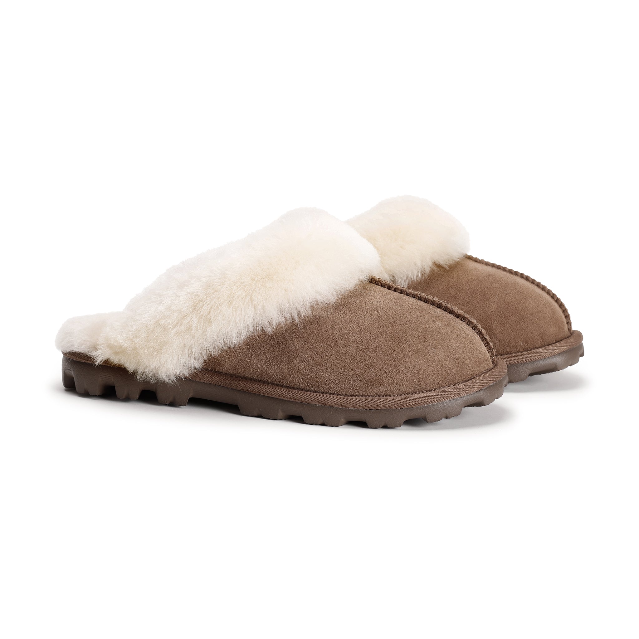 Women's fashion shearling scuff slippers