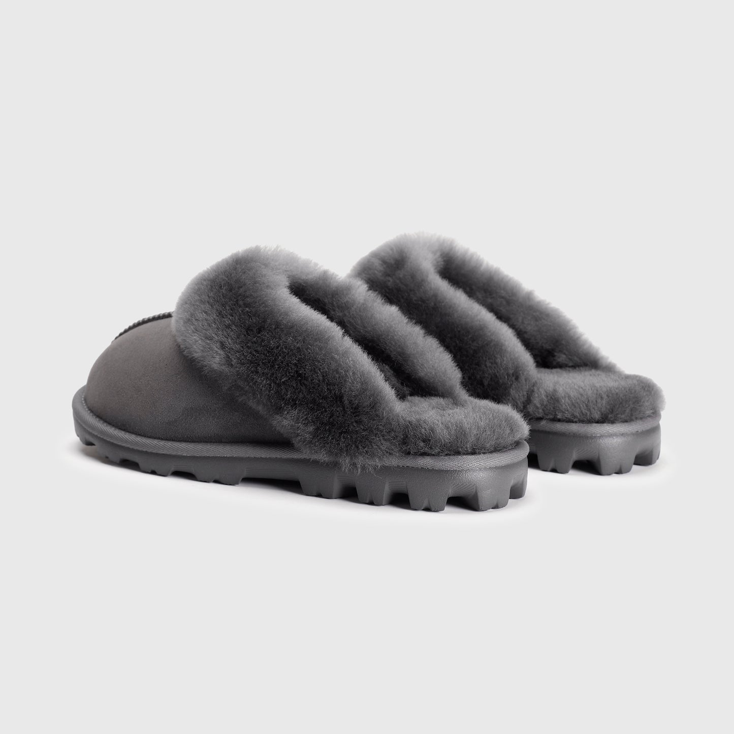 Cozie Steps Women's Anna Shearling Scuff Slippers, Gray