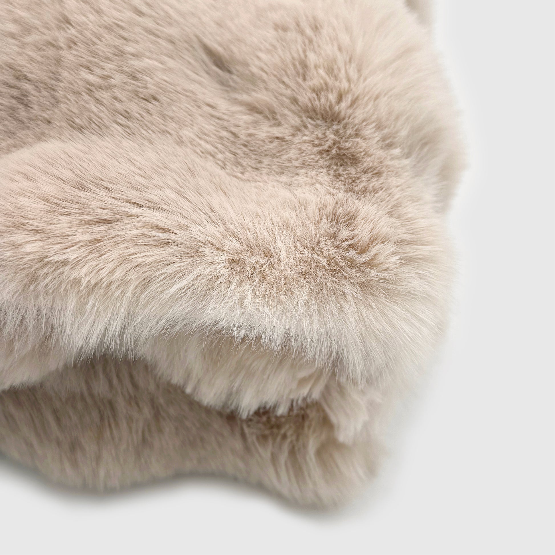 The Mood Cubby Faux Fur Throw, 50x60 in., Sand