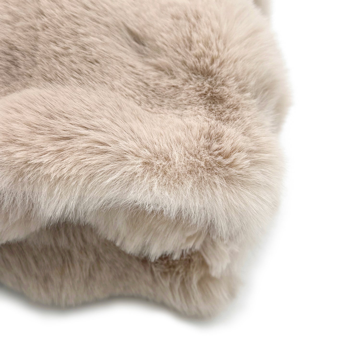 The Mood Cubby Faux Fur Throw, 50x60 in., Sand