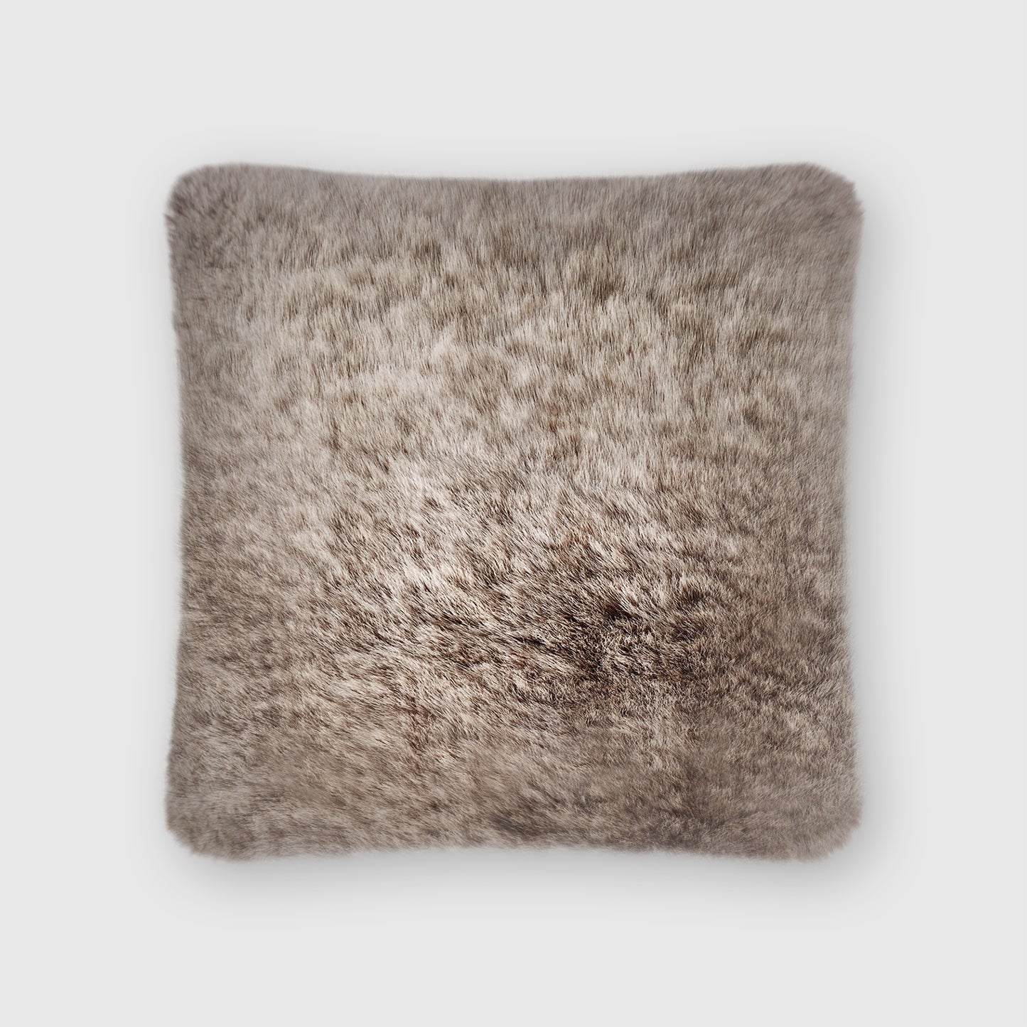 The Mood Rex Faux Fur Pillow, 20x20 in., Cappuccino