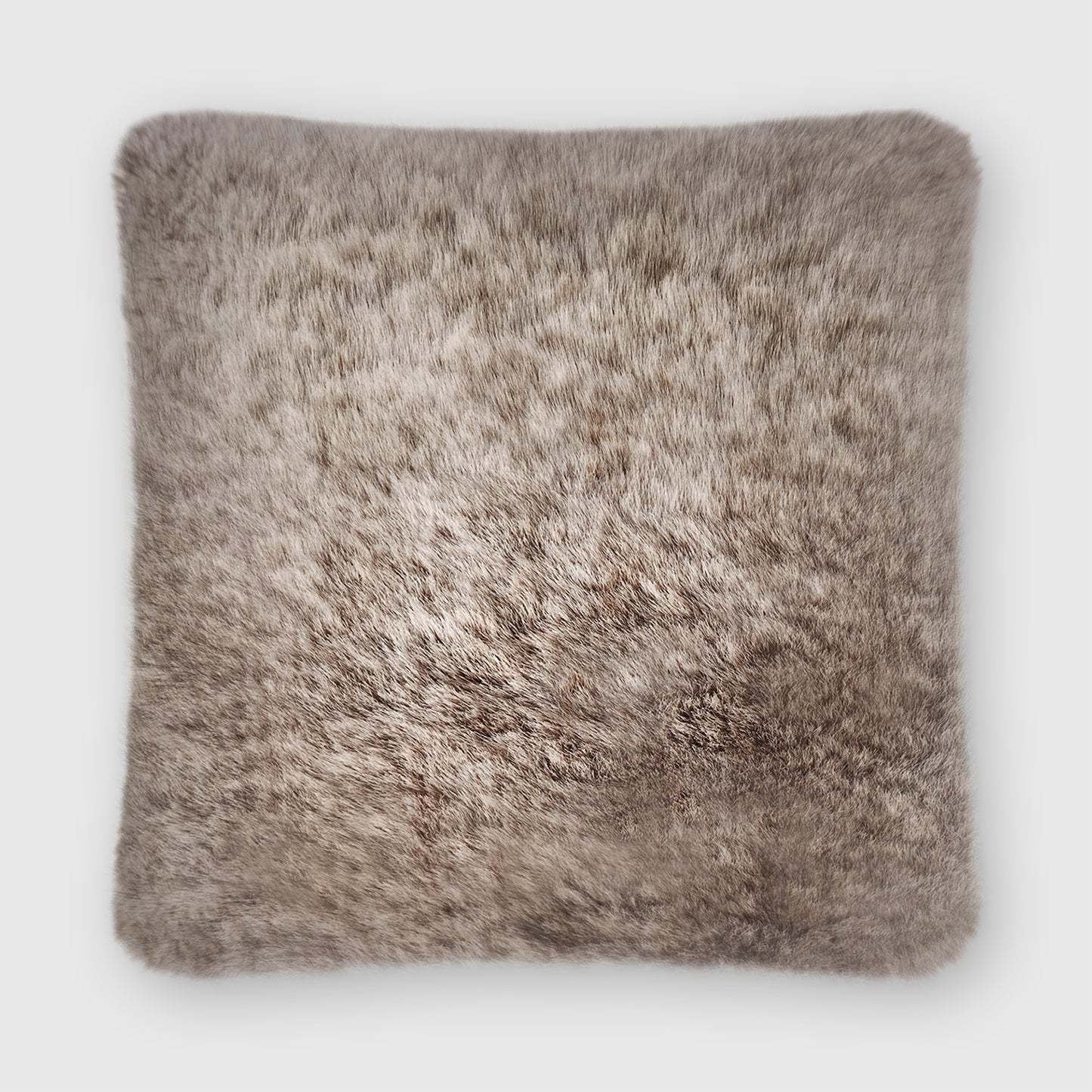 The Mood Rex Faux Fur Pillow, 24x24 in., Cappuccino