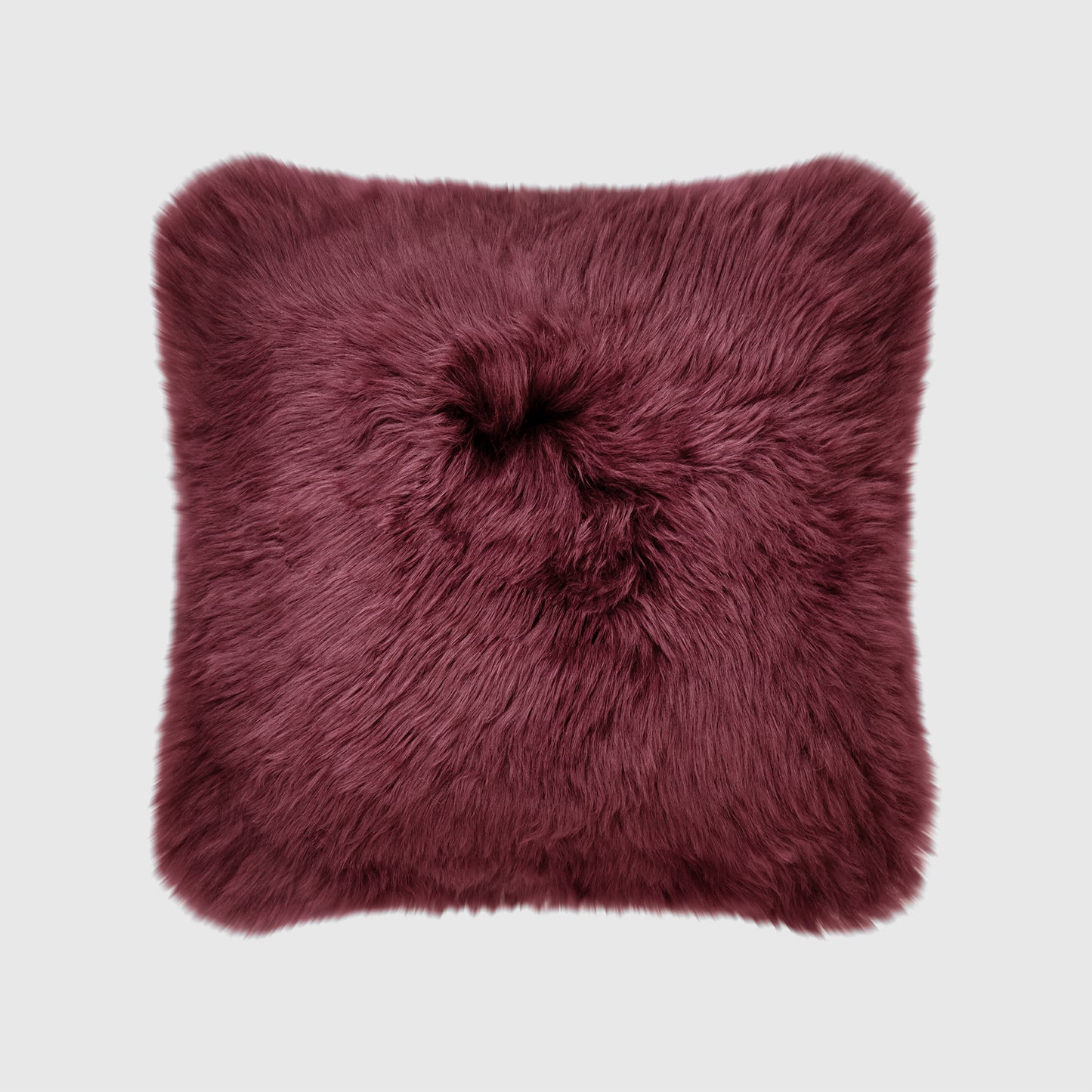 The Mood Charlie Sheepskin Pillow, 20x20 in., Burgundy